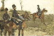 George Hendrik Breitner Hussars painting
